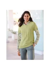 Pullunder Inspirationen "Pullunder", Damen, Gr. 54, gr&uuml;n (lindgr&uuml;n, meliert), 50% Viskose, 28% Polyester, 22% Polyamid, meliert, Pullover Pullunder