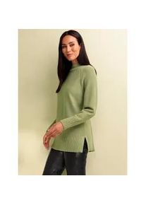 Rollkragenpullover Heine "Rollkragenpullover", Damen, Gr. 48, gr&uuml;n (schilf), 50% Viskose, 28% Polyester, 22% Polyamid, unifarben, Pullover Rollkragenpullover