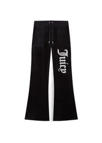 Sweathose Juicy Couture "LAYLA CAVIAR TRACKPANT_ Damen", Damen, Gr. L, EURO-Gr&ouml;&szlig;en, schwarz, Samt, 95% Polyester, 5% Elasthan, slim fit, Hosen Sweathose, Trainingshose Damen, Sweathose, Velour, Jogginghose mit Glitzer, Sale