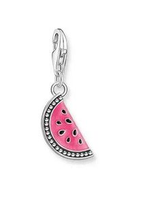 Charm-Einh&auml;nger Thomas Sabo "Wassermelone-Motiv bunt", silber (silberfarben, rosa, gr&uuml;n), Charms, Damen, Silber 925 (recycelt)
