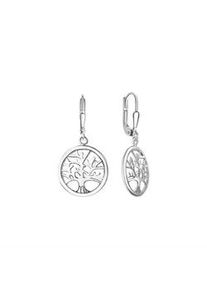 Paar Ohrh&auml;nger Vivance "925/- Sterling Silber rhodiniert Lebensbaum", wei&szlig;, Ohrringe, Damen, one-size, Silber 925 (Sterlingsilber)