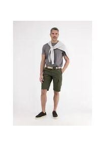 Bermudas Lerros "Cargobermuda inklusive G&uuml;rtel", Herren, Gr. 34, gr&uuml;n (deep olive), 100% Baumwolle, Hosen Bermudas