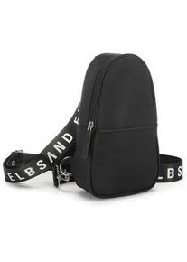 Umh&auml;ngetasche ELBSAND "kleiner Rucksack", Damen, Gr. B/H/T: 14cm x 26cm x 7,5cm, schwarz, Stoff, Textil, unifarben, Taschen Umh&auml;ngetasche, Crossbody Bag, Handtasche, Schultertasche, Mini Bag VEGAN