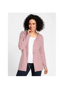 Cardigan Inspirationen, Damen, Gr. 50, lila (hortensie), 50% Viskose, 25% Polyester, 25% Polyamid, unifarben, Strickjacken