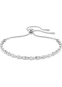 Armband Swarovski "Schmuck Geschenk Matrix Tennis Armkette", silber (metallfarben, kristallwei&szlig;, kristallwei&szlig;), Armb&auml;nder, Damen, Metall, Armband, mit Swarovski Kristall