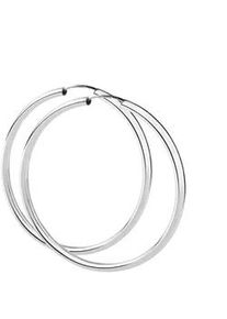 Paar Creolen Vivance "925/- Sterling Silber rhodiniert 60mm", wei&szlig;, Ohrringe, Damen, one-size, Silber 925 (Sterlingsilber)