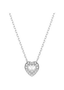 Kette mit Anh&auml;nger Swarovski "Schmuck Geschenk Ariana Grande Halskette Herz", silber (metallfarben, kristallwei&szlig;), Halsketten, Damen, Metall, L: 38, mit Swarovski Kristall