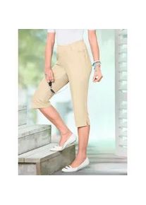 Caprihose Classic Basics, Damen, Gr. 56, Normalgr&ouml;&szlig;en, beige, 100% Polyester, unifarben, 3/4-L&auml;nge, Hosen Caprihose
