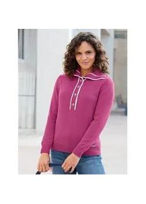 Troyer Casual Looks "Pullover", Damen, Gr. 52, lila (erika), 100% Polyester, unifarben, Pullover Troyer