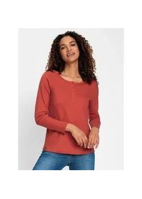 T-Shirt Casual Looks "Rundhals-Shirt", Damen, Gr. 52, orange (terra), 95% Baumwolle, 5% Elasthan, unifarben, Rundhals, Shirts T-Shirt