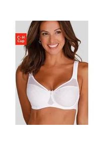 Minimizer-BH Nuance, Damen, Gr. 85, Cup H, wei&szlig;, Spitze, Obermaterial: 82% Polyamid, 12% Elasthan, 6% Polyester, Basic, BHs Minimizer-BH, mit B&uuml;gel und graphischer Alloverspitze