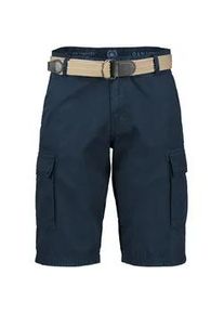 Bermudas Lerros "Cargobermuda inklusive G&uuml;rtel", Herren, Gr. 34, blau (classic navy), 100% Baumwolle, Hosen Bermudas