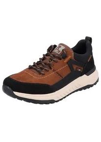Sneaker Rieker SPORT, Herren, Gr. 42, braun (braun kombi), Leder, Synthetik, Schuhe Sneaker, Outdoorschuh, Halbschuh, Schn&uuml;rschuh mit TEX-Ausstattung