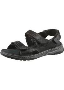 Trekkingsandale Mustang SHOES, Herren, Gr. 42, schwarz, Leder, Schuhe, Sommerschuh, Klettschuh mit weicher Innensohle