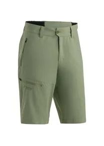 Outdoorhose Maier Sports "Nil Short Loop", Herren, Gr. 50, Normalgr&ouml;&szlig;en, gr&uuml;n (heugr&uuml;n), 100% Polyester, Hosen Outdoorhose, Herren Shorts, kurze Wanderhose, Outdoorhose 4 Taschen, Regular Fit