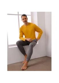 Schlafhose, Herren, Gr. 44/46, Normalgr&ouml;&szlig;en, grau (anthrazit), 100% Baumwolle, unifarben, Hosen Schlafhose