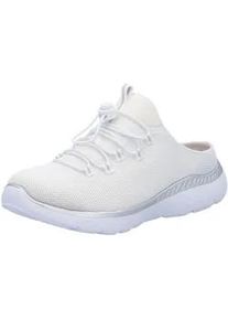 Clog Rieker, Damen, Gr. 39, wei&szlig;, Textil, unifarben, Schuhe Clog, Schlupfschuh, Sommerschuh, Hausschuh mit MemoSoft-Ausstattung