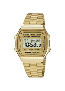 Chronograph Casio VINTAGE, gold (goldfarben, goldfarben), Armbanduhren, Damen, Chronograph, Quarzuhr, Armbanduhr, Damenuhr, Herrenuhr, Digitaluhr,Edelstahlarmband