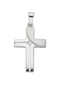 Adelia&acute;s Kreuzanh&auml;nger ADELIA ́S "Damen & Herren 925 Silber Kreuz Anh&auml;nger mit Zirkonia", silber, Schmuckanh&auml;nger, Damen, Silber 925 (Sterlingsilber), mit Zirkonia f&uuml;r Damen & Herren