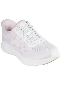 Slip-On Sneaker Skechers "GO WALK NOW-KHLOE", Damen, Gr. 41, rosa (wei&szlig;, rosa), Textil, Schuhe, Freizeitschuh mit Fersenkissen und Slip-ins Technologie