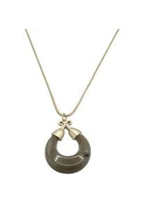 Kette mit Anh&auml;nger "Marble Glow", Damen, Gr. onesize, Metall, gr&uuml;n (khaki), Collezione Alessandro, Basic, Halsketten, altgold mit marmoriertem Anh&auml;nger