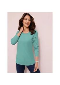 Langarmshirt Classic Basics "Shirt", Damen, Gr. 56, gr&uuml;n (salbei), 100% Baumwolle, unifarben, Rundhals, Shirts Langarmshirt