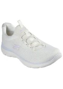 Slip-On Sneaker Skechers "SUMMITS-SUMMER BLUSH", Damen, Gr. 43, bunt (natur, multi), Textil, Schuhe, Schn&uuml;rschuh, Slipper, Sneaker mit Memory Foam