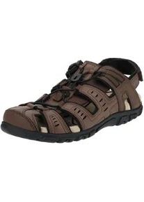 Sandale Geox "Geox Wanderschuhe Lederimitat", Herren, Gr. 47, braun (dunkelbraun), Lederimitat, Schuhe Sandale
