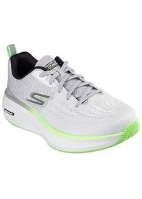 Sneaker Skechers "GO RUN ELEVATE 2.0-FLUID MOTION", Herren, Gr. 45, wei&szlig; (wei&szlig;, grau, neongr&uuml;n), Textil, kontrastfarbene Details, Schuhe Sneaker, Sportschuh mit d&auml;mpfender Ultra Light Cushioning