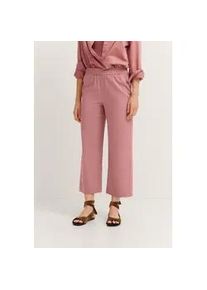 Stoffhose Bugatti, Damen, Gr. 42, Normalgr&ouml;&szlig;en, rosa (730, rose), 100% Baumwolle, unifarben, normal, Hosen Stoffhose, mit flexiblem Bund