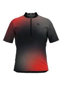 Radtrikot Ziener "NEMIC-Z", Herren, Gr. 46, schwarz. rot, Obermaterial: 100% Polyester; Obermaterial 2: 90% Polyester, 10% Elasthan, Trikots