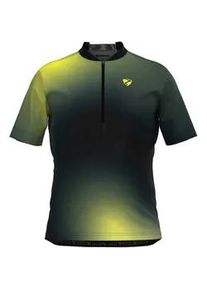 Radtrikot Ziener "NEMIC-Z", Herren, Gr. 46, schwarz.bitter lemon, Obermaterial: 100% Polyester; Obermaterial 2: 90% Polyester, 10% Elasthan, Trikots