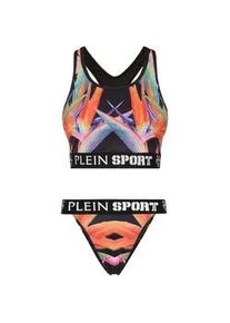 Triangel-Bikini Plein Sport "Flowers", Damen, Gr. XS, N-Gr, schwarz (0221, schwarz, multicolorot), Obermaterial: 85% Polyester, 15% Elasthan; Futter: 90% Polyamid, 10% Elasthan, Bikini-Sets Triangel-Bikini