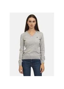 Strickpullover SIR RAYMOND TAILOR "Verty", Damen, Gr. XL, grau, 100% Polyacryl, unifarben, normal, V-Ausschnitt, Pullover Strickpullover, mit klassischem V-Ausschnitt