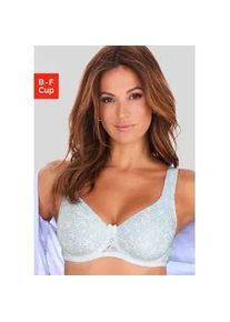 T-Shirt-BH Nuance, Damen, Gr. 75, Cup C, wei&szlig; (wei&szlig;, blau), Jersey, Obermaterial: 85% Baumwolle, 10% Polyamid, 5% Elasthan, BHs T-Shirt-BH, mit B&uuml;gel und breiteren Tr&auml;gern, Topseller