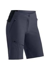 Outdoorhose Maier Sports "Inara Short Vario", Damen, Gr. 48, Normalgr&ouml;&szlig;en, blau (dunkelblau), 90% Polyamid, 10% Elasthan, Hosen Outdoorhose, Damen Shorts, kurze Wanderhose, Outdoor-Hose, 4 Taschen, Regular Fit
