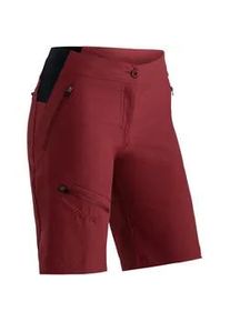 Outdoorhose Maier Sports "Inara Short Vario", Damen, Gr. 40, Normalgr&ouml;&szlig;en, rot (weinrot), 90% Polyamid; 10% Elasthan, Hosen Outdoorhose, Damen Shorts, kurze Wanderhose, Outdoor-Hose, 4 Taschen, Regular Fit