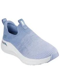 Slip-On Sneaker Skechers "ARCH FIT 2.0", Damen, Gr. 36, blau (hellblau), Textil, meliert, Schuhe, Slipper, Freizeitschuh mit Arch-Fit Funktion