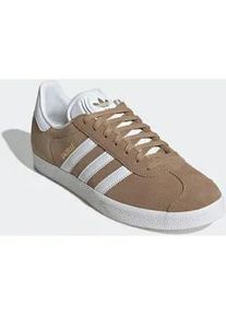 Sneaker Adidas ORIGINALS "GAZELLE", Herren, Gr. 40, supplier colour, cloud wei&szlig;, gold metallic, Leder, Synthetik, Schuhe Sneaker