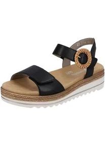 Riemchensandale Remonte "Remonte Sandalen Glattleder", Damen, Gr. 40, schwarz, Glattleder, Schuhe Riemchensandale