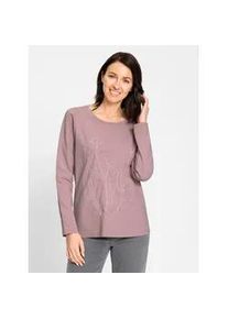 Langarmshirt Inspirationen "Shirt", Damen, Gr. 54, lila (hortensie), 100% Baumwolle, unifarben, Rundhals, Shirts Langarmshirt