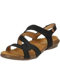 Riemchensandale El Naturalista "El Naturalista Sandalen Leder", Damen, Gr. 40, schwarz, Leder, Schuhe Riemchensandale