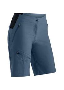 Outdoorhose Maier Sports "Inara Short Vario", Damen, Gr. 42, Normalgr&ouml;&szlig;en, blau (jeansblau), 90% Polyamid, 10% Elasthan, Hosen Outdoorhose, Damen Shorts, kurze Wanderhose, Outdoor-Hose, 4 Taschen, Regular Fit