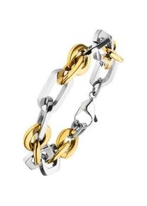 Armband Jobo "Statement", bunt (mehrfarbig), Armb&auml;nder, Damen, 22cm, Edelstahl, Armband, Edelstahl Bicolor-Optik 20-22 cm