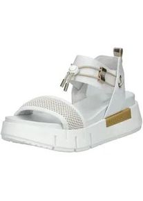 Riemchensandale Nero Giardini "Nero Giardini Sandalen Lederimitat/Textil", Damen, Gr. 39, wei&szlig;, Lederimitat, Textil, Schuhe Riemchensandale