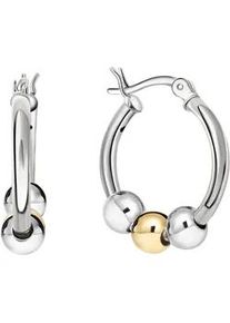 Paar Creolen ZEEme "925/- Sterling Silber rhodiniert/ros&eacute;", bunt (mehrfarbig), Ohrringe, Damen, one-size, Silber 925 (Sterlingsilber)