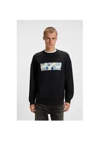 HUGO BOSS Sweatshirt HUGO BLUE "Neprix", Herren, Gr. XL, schwarz (schwarz001), Sweatware, Obermaterial: 100% Baumwolle, unifarben, regular fit h&uuml;ftlang, Rundhals, B&uuml;ndchen, Sweatshirts Sweatshirt