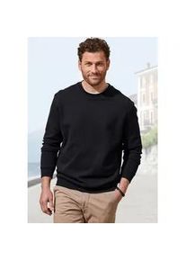 Sweatshirt John Devin, Herren, Gr. S (44/46), schwarz, Obermaterial: 83% Baumwolle, 16% Polyester, 1% Elasthan, regular fit, Rundhals, angesetztes B&uuml;ndchen, Sweatshirts Sweatshirt, Pullover aus Struktur-Qualit&auml;t
