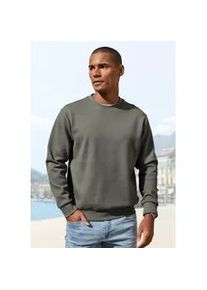 Sweatshirt John Devin, Herren, Gr. S (44/46), salbei, Obermaterial: 83% Baumwolle, 16% Polyester, 1% Elasthan, regular fit, Rundhals, angesetztes B&uuml;ndchen, Sweatshirts Sweatshirt, Pullover aus Struktur-Qualit&auml;t