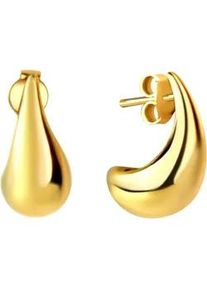 Paar Ohrstecker Vivance "925 Sterling Silber vergoldet", gelb, Ohrringe, Damen, one-size, Silber 925 (Sterlingsilber)